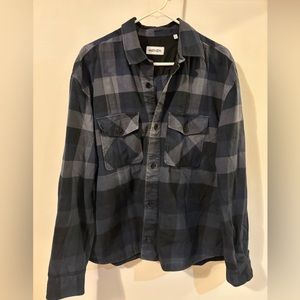 Kenzo Flannel Button Up - Grey/Black - Men’s Medium